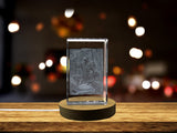 Thoth 3d Gravure Crystal 3D Crystal gravé Crystal / Gift / Decor / Collectible / Souvenir