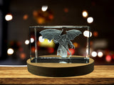 Typhon Art 3D Engraved Crystal Keepsake with Free LED Base Light A&B Crystal Collection