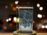 3D Engraved Crystal Siren Art | Mythology-Inspired Home Decor & Gift A&B Crystal Collection