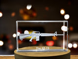 Beautiful AR-15 Design | 3D Engraved Crystal Keepsake A&B Crystal Collection