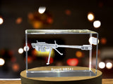 Barrett M82A1 .50 Cal Sniper Rifle | 3D Engraved Crystal A&B Crystal Collection