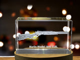 Marlin Model 1895 SSBL Lever Action Rifle | 3D Engraved Crystal A&B Crystal Collection