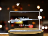 NULA Model 20 Shotgun Design Laser Engraved Crystal Display A&B Crystal Collection