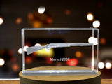Merkel 200E Shotgun Design Laser Engraved Crystal Display A&B Crystal Collection