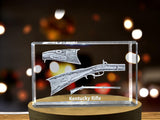 Kentucky Long Rifle Laser Engraved Display Crystal A&B Crystal Collection