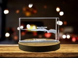 T/C Dimension Bolt-Action Rifle Design Laser Engraved Crystal Display A&B Crystal Collection