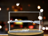 Krieghoff Shotgun Design Laser Engraved Crystal Display A&B Crystal Collection