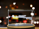 Savage Model 110 Bolt-Action Rifle | 3D Engraved Crystal A&B Crystal Collection