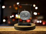 Jack-o-Lantern Symbol 3D Engraved Crystal Decor A&B Crystal Collection
