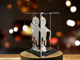 Scarecrow Halloween Symbols 3D Engraved Crystal Decor A&B Crystal Collection
