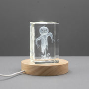 Scarecrow Halloween 3D Engraved Crystal Decor — Made in Canada
