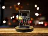 Spider Symbolism 3D Engraved Crystal Decor - Spooky Halloween Home Decor & Gift