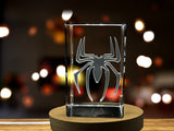 Spider Symbolism 3D Engraved Crystal Decor A&B Crystal Collection