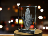 Corn Husks 3D Engraved Crystal Decor A&B Crystal Collection