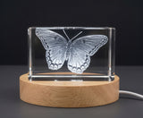 Red Spotted Purple Butterfly 3D Engraved Crystal Trophy Award — Made in Canada - Custom Award From A&B Crystal Collection