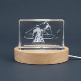 Harmonious Duet 3D Engraved Crystal Figurine of Pianist — Made in Canada - Custom Award From A&B Crystal Collection