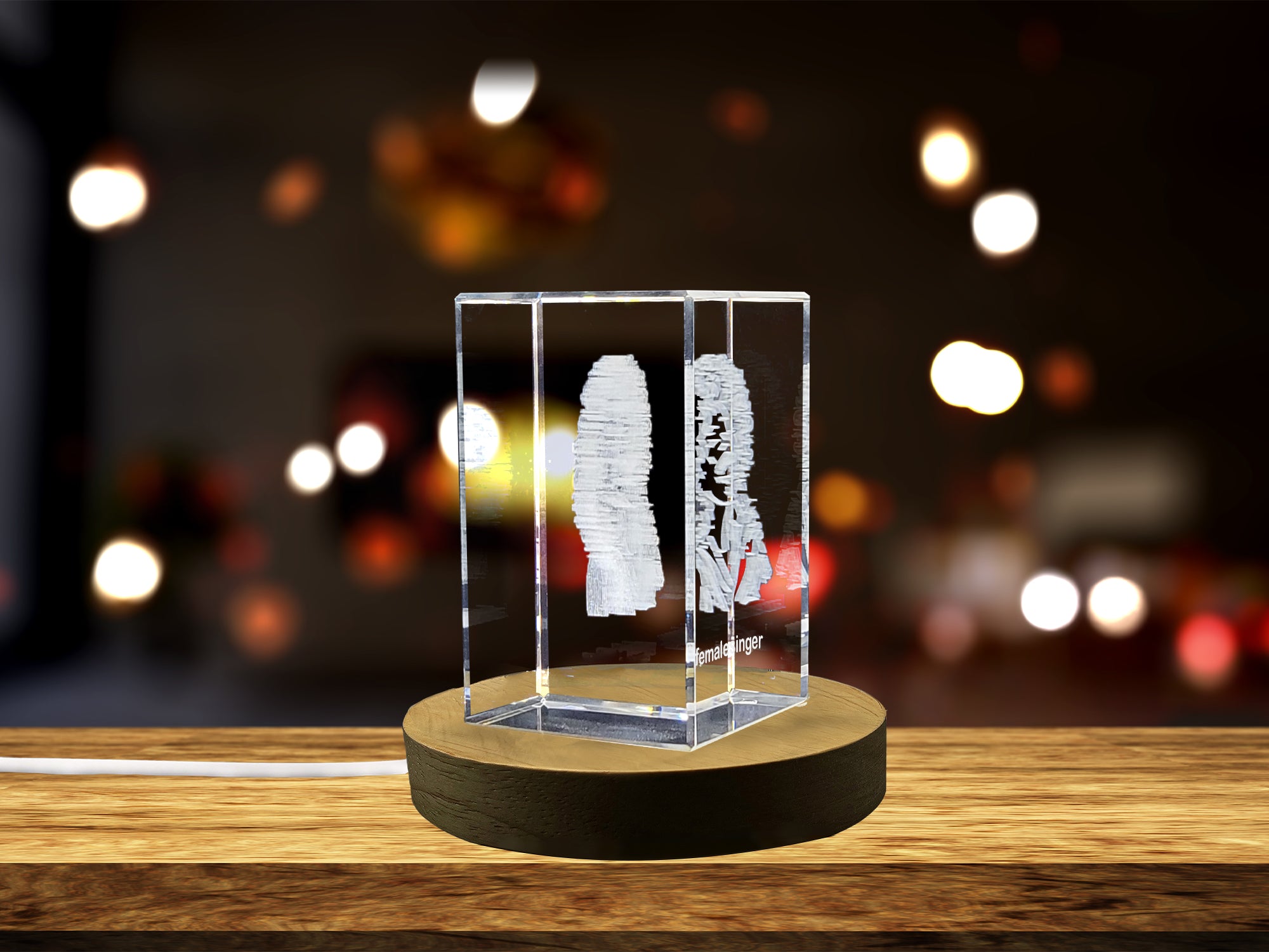 Captivating Jazz Diva | 3D Engraved Crystal Tribute A&B Crystal Collection