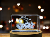 Play, Listen, and Love Jazz | 3D Engraved Crystal Tribute A&B Crystal Collection