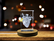Mélodique Harmony - Jazz Orchestra Musical Heart - 3D Gravé Crystal