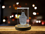 The Chef is Always Right 3D Engraved Crystal 3D Engraved Crystal Keepsake/Gift/Decor/Collectible/Souvenir
