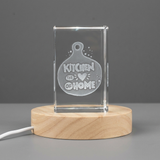 Kitchen Is The Heart Of The Home Recognition 3D Engraved Crystal Trophy With LED Base