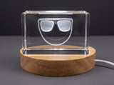 Hip Hop Sunglasses 3D Engraved Crystal — Made in Canada