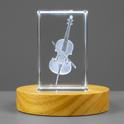 Cello 3D Engraved Crystal 