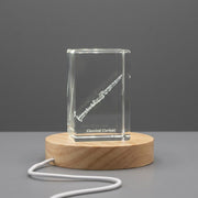 Clarinet 3D Engraved Crystal 