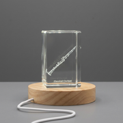 Clarinet 3D Engraved Crystal 