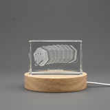 Recognition Concertina 3D Engraved Crystal Award Trophy | Unique Keepsake from A&B Crystal