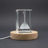 Balalaika 3D Engraved Crystal Trophy Award Recognition | Unique Music Keepsake with LED Base - Custom Award From A&B Crystal Collection