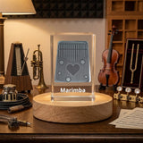 African Thumb Piano Decor - Mbira 3D Engraved Crystal — Made in Canada