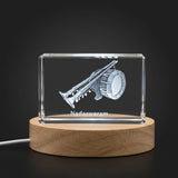 Nadaswaram 3D Engraved Crystal Trophy Award — Made in Canada - Custom Award From A&B Crystal Collection