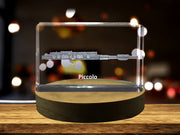 Piccolo 3D Engraved Crystal 