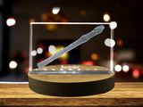 Recorder Trophy Award 3D Engraved Crystal — Made in Canada