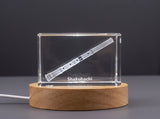 Shakuhachi 3D Engraved Crystal Trophy — Made in Canada
