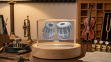 Tabla 3D Engraved Crystal Recognition Trophy Award - Exquisite Keepsake for Musicians & Collectors