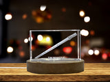 Tin Whistle 3D Engraved Crystal 3D Engraved Crystal Keepsake/Gift/Decor/Collectible/Souvenir