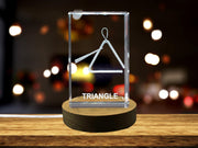 Triangle 3D Engraved Crystal 3D Engraved Crystal Keepsake/Gift/Decor/Collectible/Souvenir