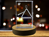 Triangle 3D Engraved Crystal 3D Engraved Crystal Keepsake/Gift/Decor/Collectible/Souvenir A&B Crystal Collection