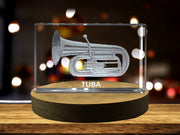 Tuba 3D Engraved Crystal 3D Engraved Crystal Keepsake/Gift/Decor/Collectible/Souvenir