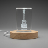 3D Engraved Crystal Ukulele Recognition Trophy Award - Unique Gift for Music Lovers