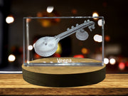 Veena 3D Engraved Crystal 3D Engraved Crystal Keepsake/Gift/Decor/Collectible/Souvenir