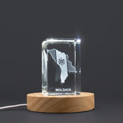 Moldova 3D Engraved Crystal 