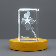 Myanmar 3D Engraved Crystal 