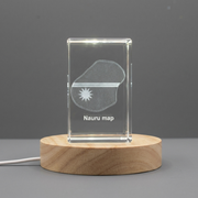Nauru 3D Engraved Crystal 