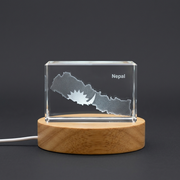 Nepal 3D Engraved Crystal