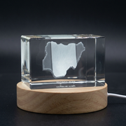 Nigeria 3D Engraved Crystal 
