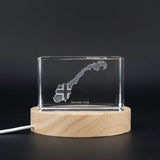 Norway 3D Engraved Crystal Trophy Award — Made in Canada