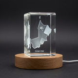 Oman 3D Engraved Crystal Trophy Award — Made in Canada - Custom Award From A&B Crystal Collection